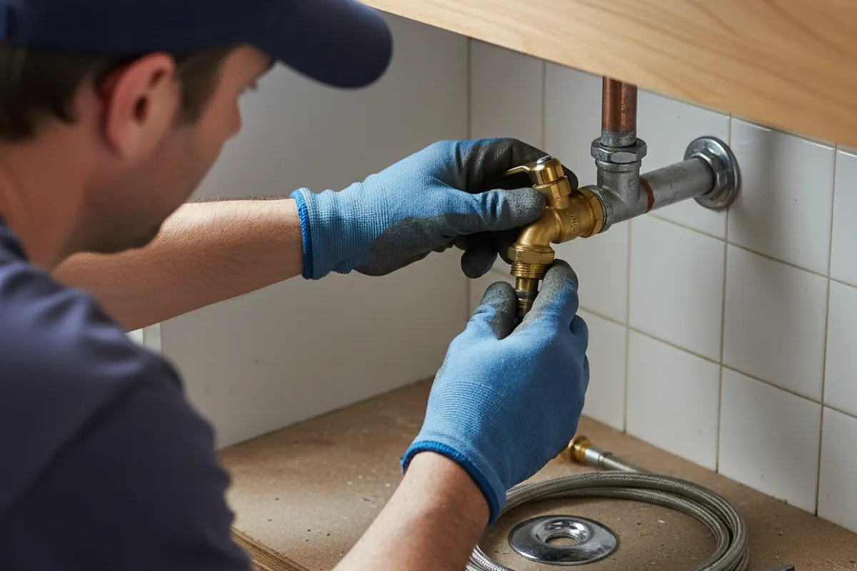 Shutoff valve and fitting work during Emergency Plumbing in Roy